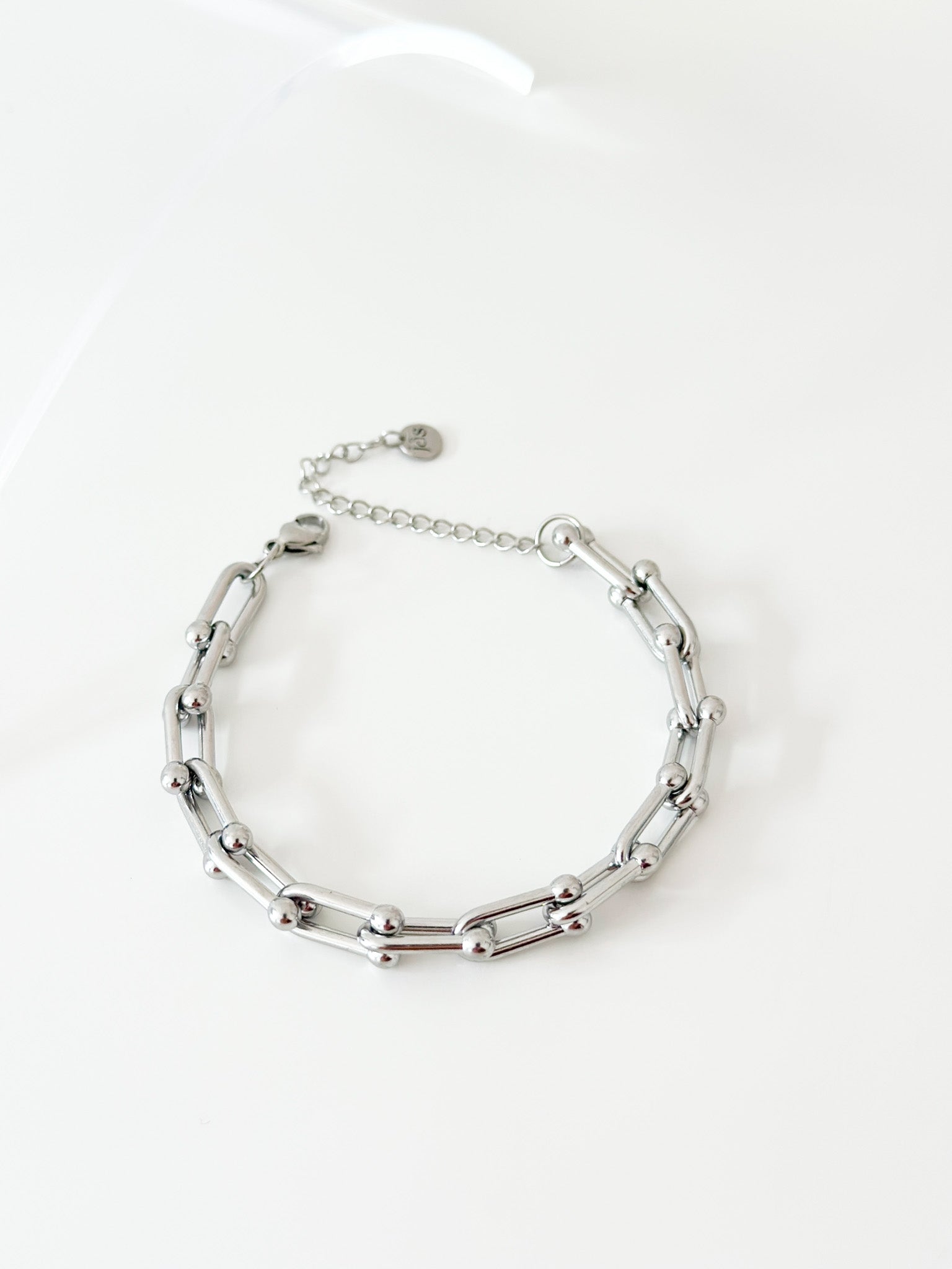 Silver U link Bracelet - Jas | Stainless Steel Bracelet - Jas | Perfect On You