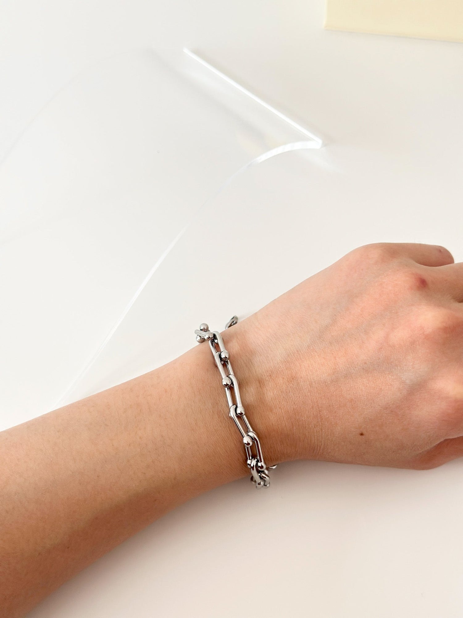 Silver U link Bracelet - Jas | Stainless Steel Bracelet - Jas | Perfect On You