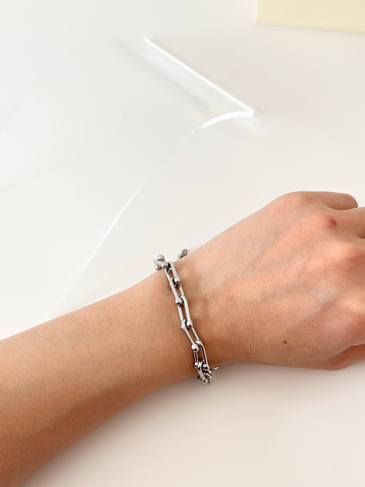Silver U link Bracelet - Jas | Stainless Steel Bracelet - Jas | Perfect On You