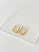 Small Geometric Rectangle Hoops - Jas | Hoop Earrings - Jas | Perfect On You