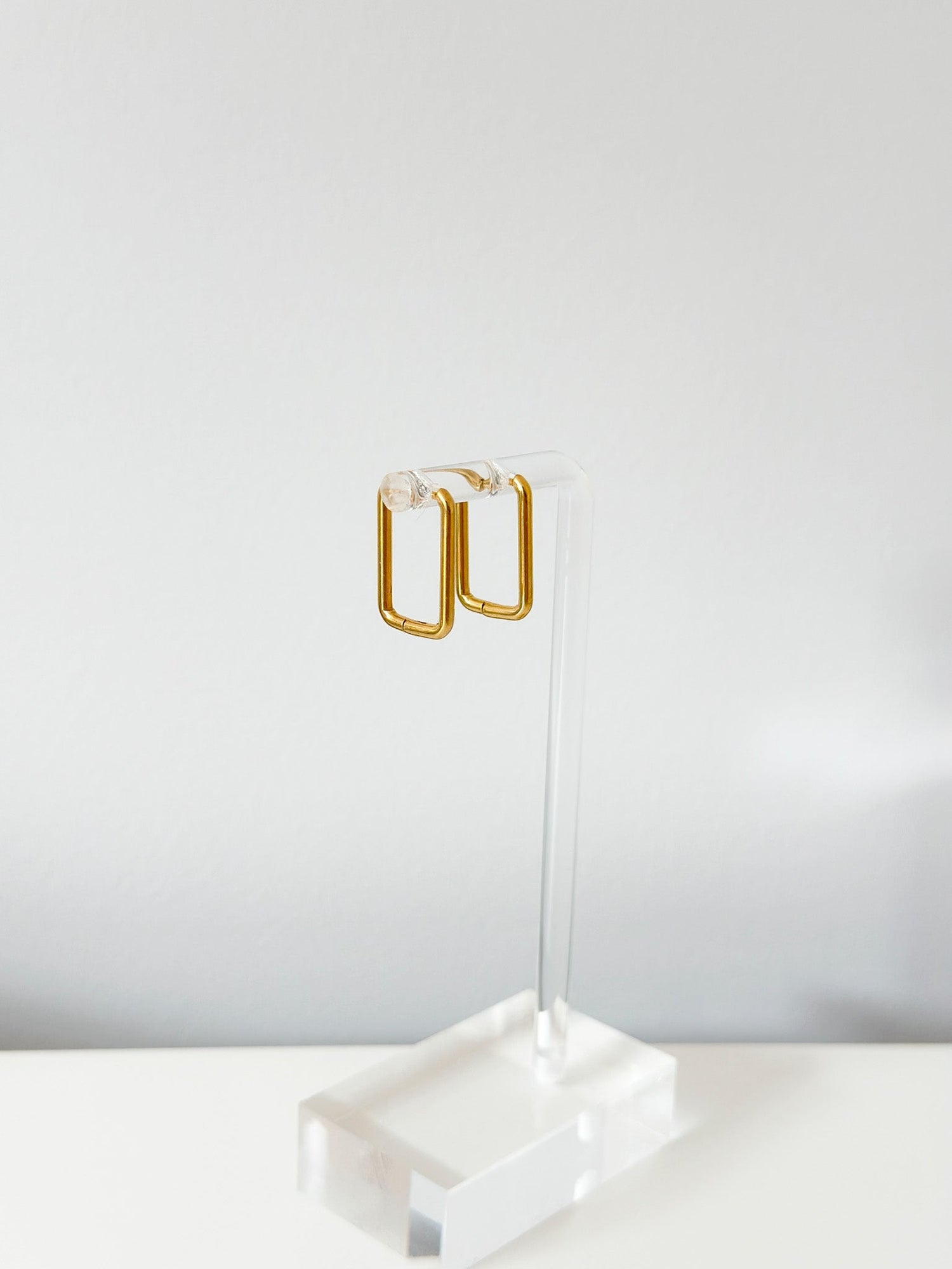 Small Geometric Rectangle Hoops - Jas | Hoop Earrings - Jas | Perfect On You