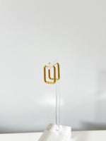 Small Geometric Rectangle Hoops - Jas | Hoop Earrings - Jas | Perfect On You