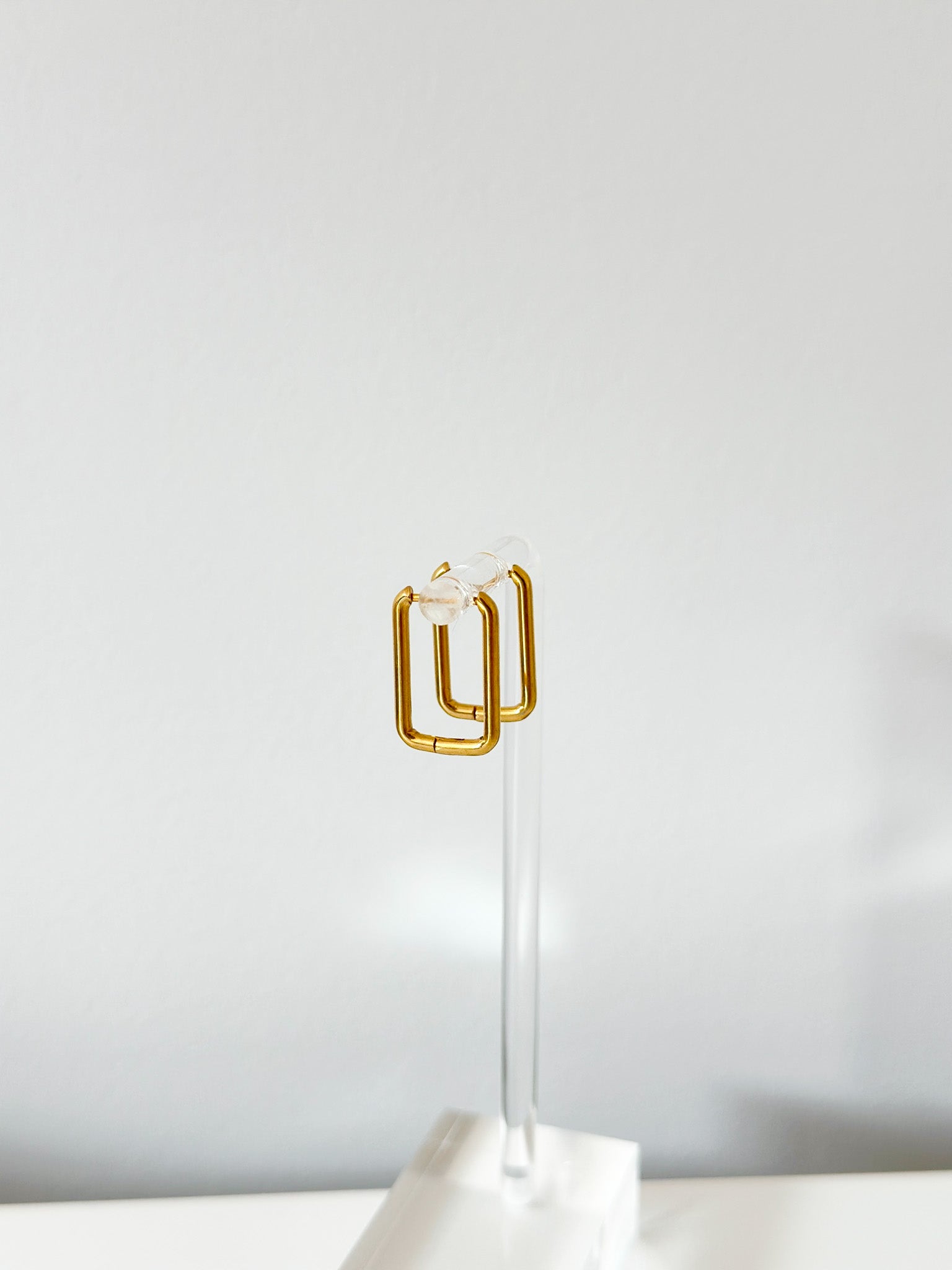 Small Geometric Rectangle Hoops - Jas | Hoop Earrings - Jas | Perfect On You