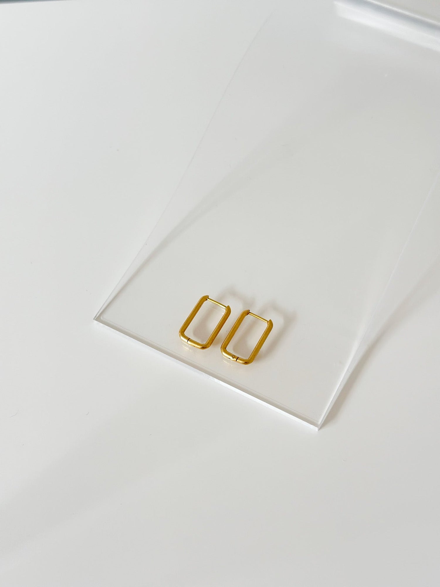 Small Geometric Rectangle Hoops - Jas | Hoop Earrings - Jas | Perfect On You