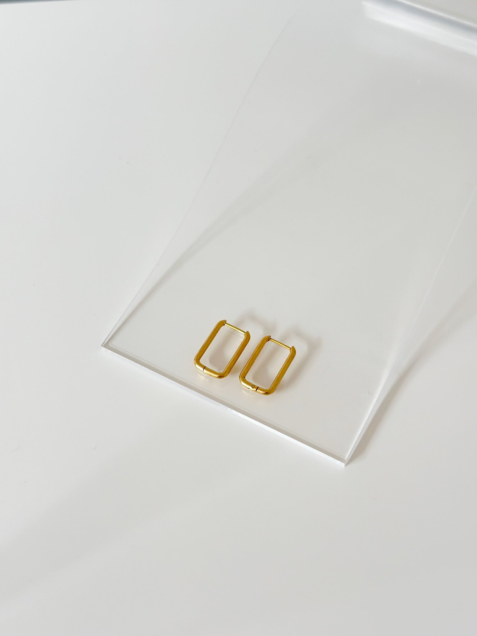 Small Geometric Rectangle Hoops - Jas | Hoop Earrings - Jas | Perfect On You