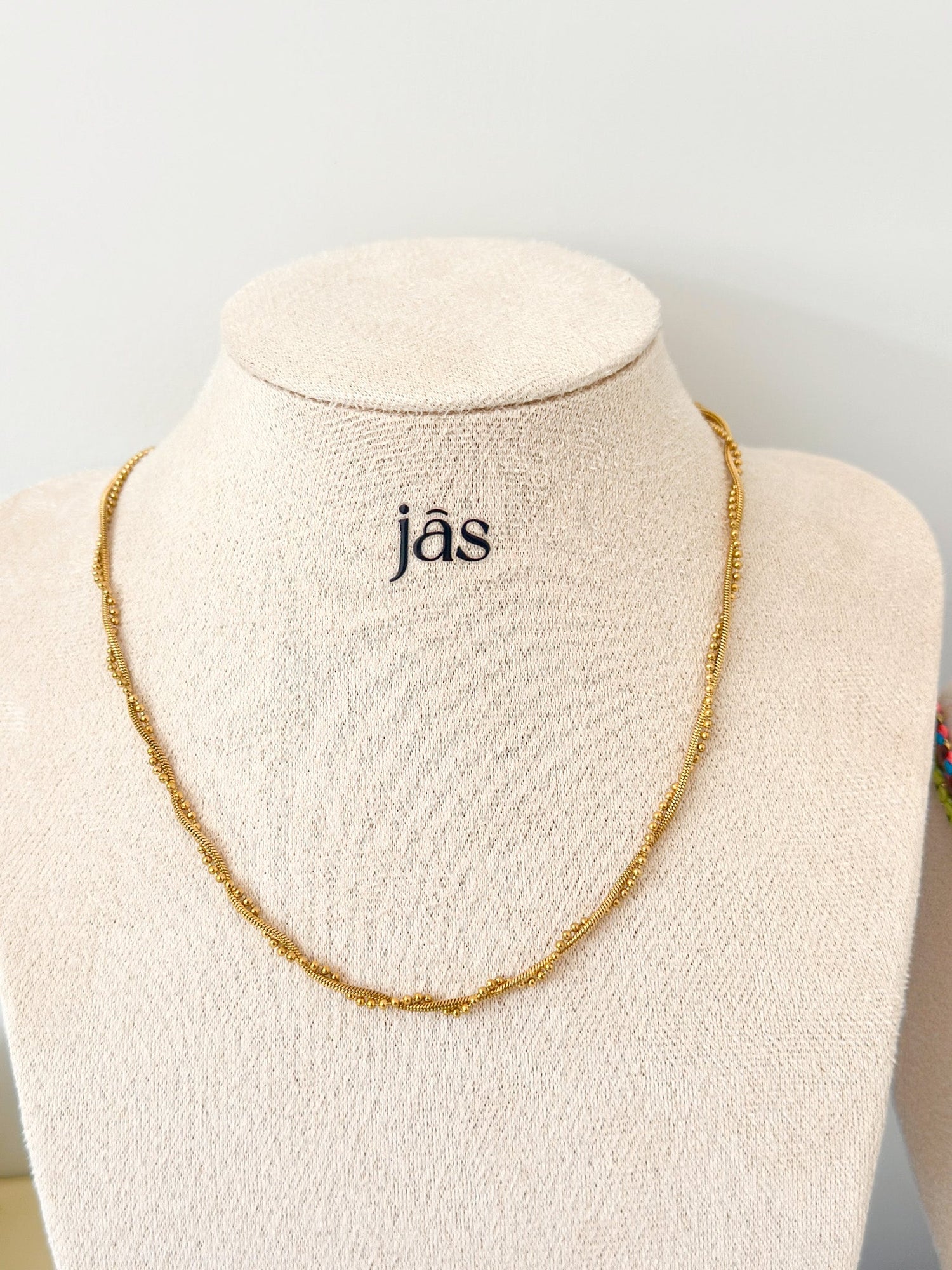 Snake chain & ball chain necklace - JAS | Gold necklace - Jas | Perfect On You