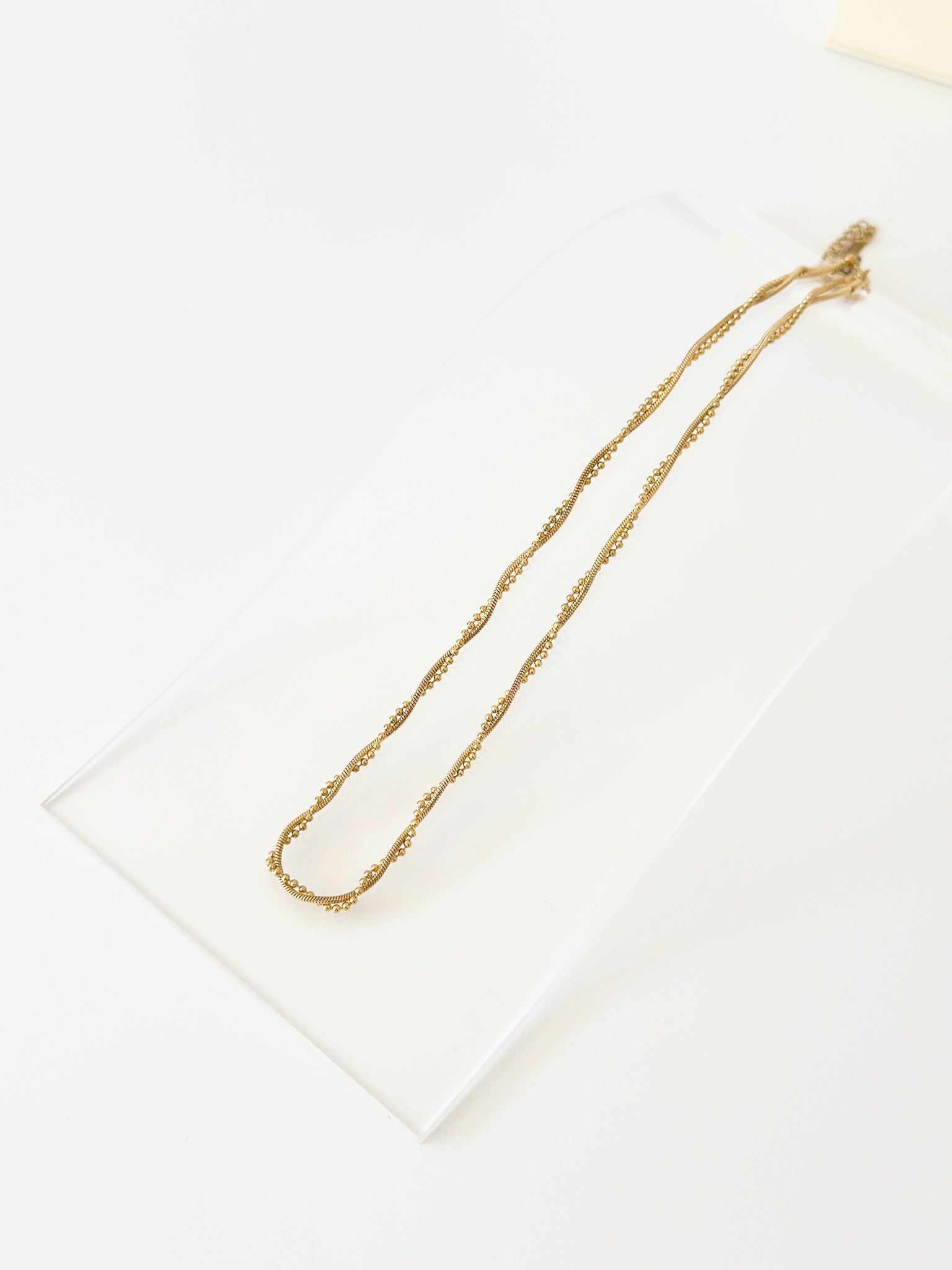 Snake chain & ball chain necklace - JAS | Gold necklace - Jas | Perfect On You