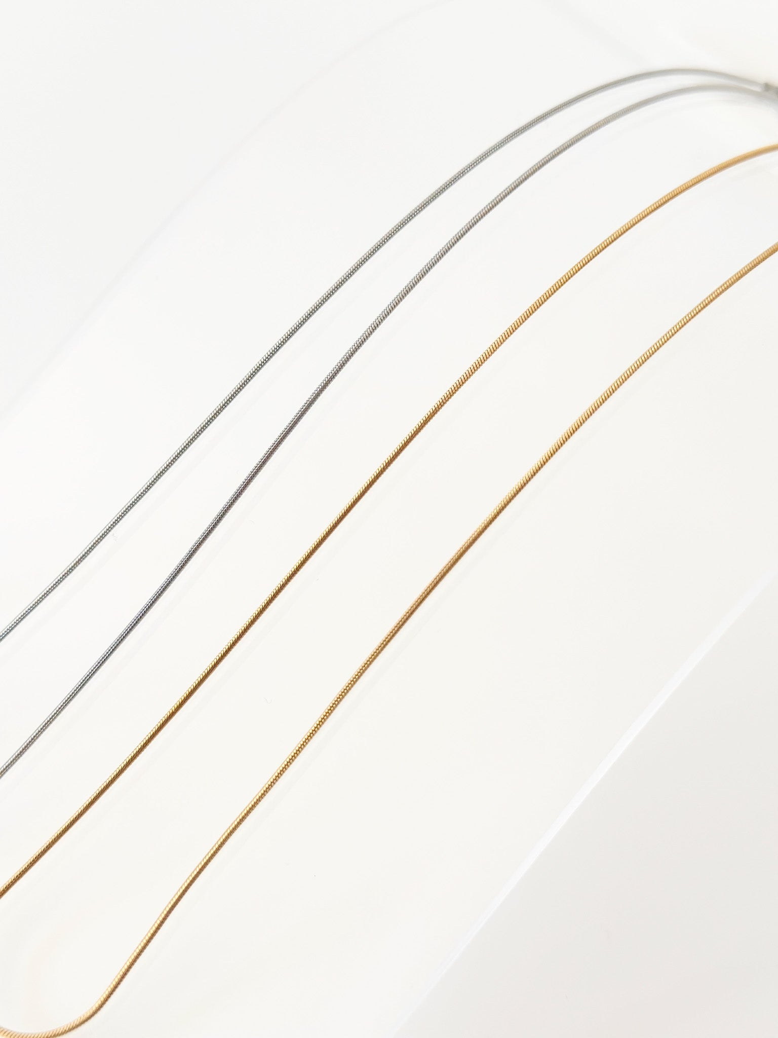 Snake Chain Necklace - Jas | Gold & silver necklace - Jas | Perfect On You