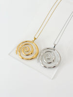 Spiral Energy Pendant Necklace - Jas | Gold & silver necklace - Jas | Perfect On You