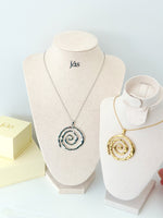 Spiral Energy Pendant Necklace - Jas | Gold & silver necklace - Jas | Perfect On You