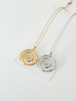 Spiral Energy Pendant Necklace - Jas | Gold & silver necklace - Jas | Perfect On You