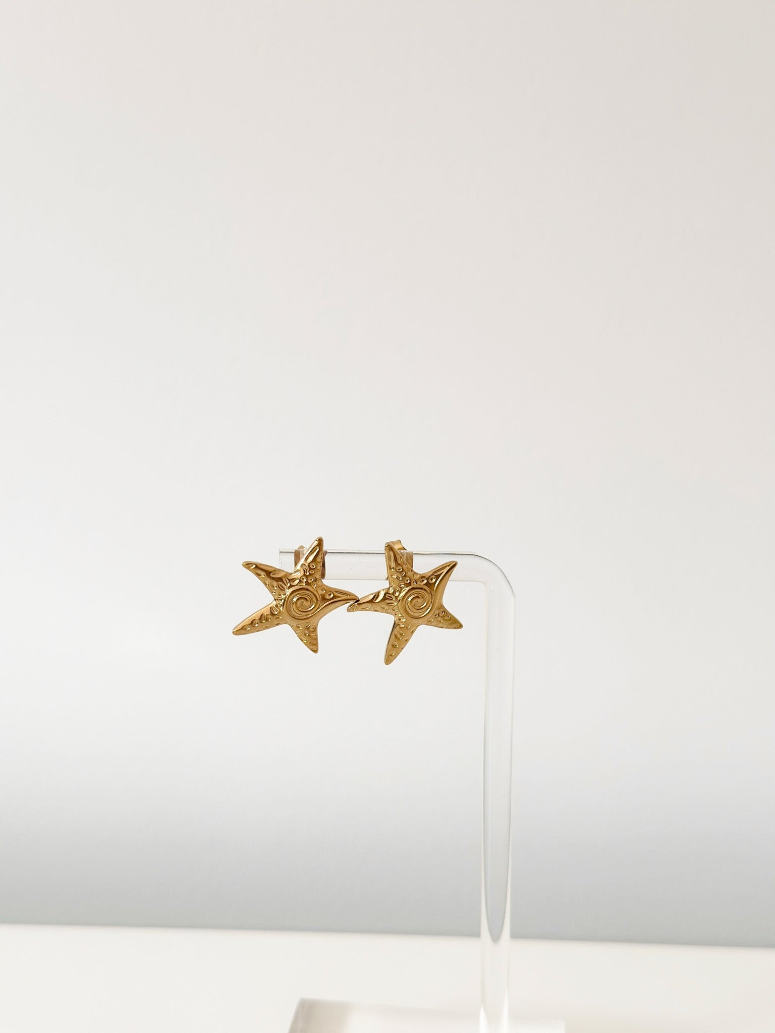 Spiral Starfish Earrings - Jas | Gold Earring - Jas | Perfect On You
