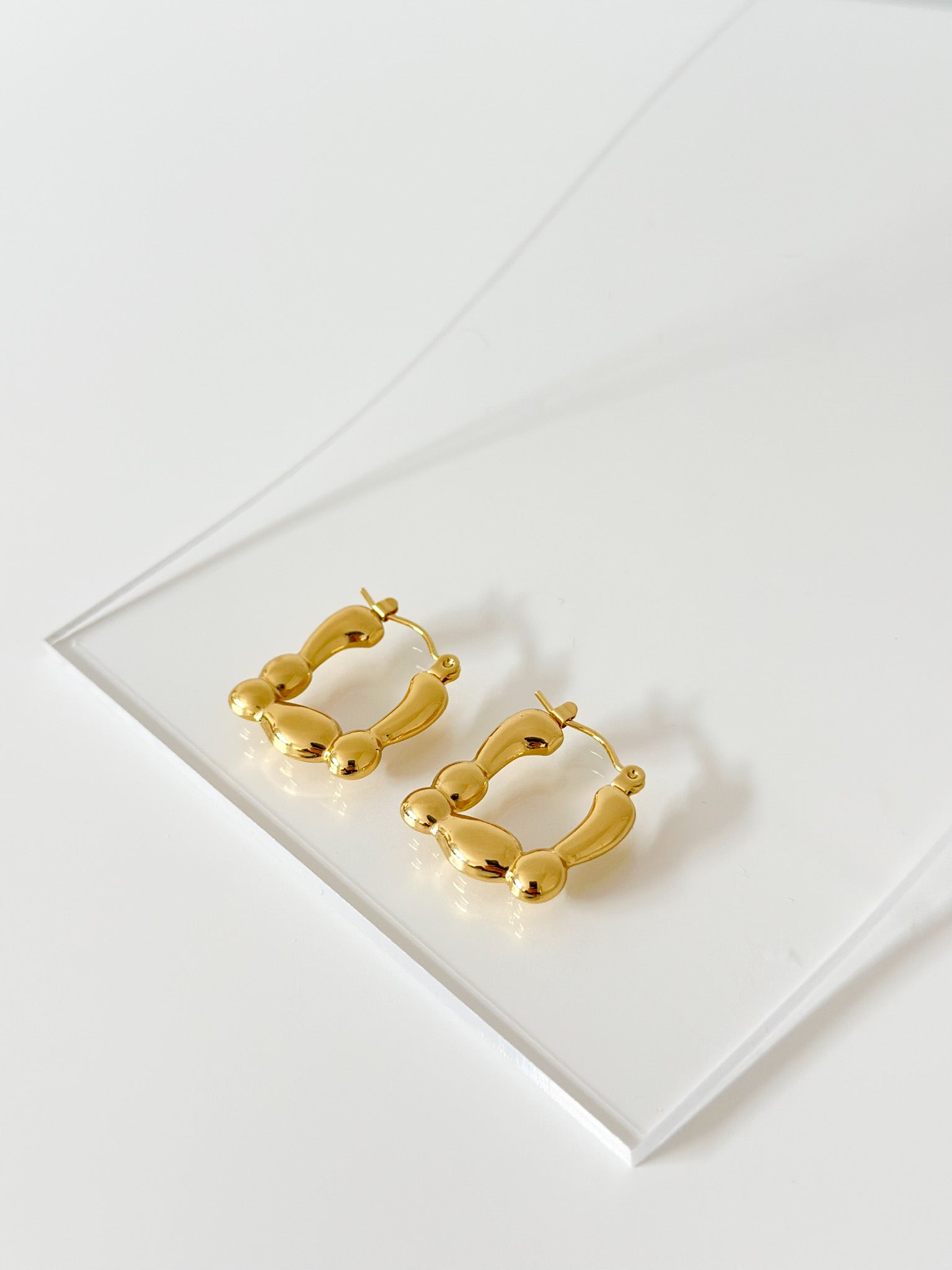 Square Bubble - Jas | Hoop Earrings - Jas | Perfect On You