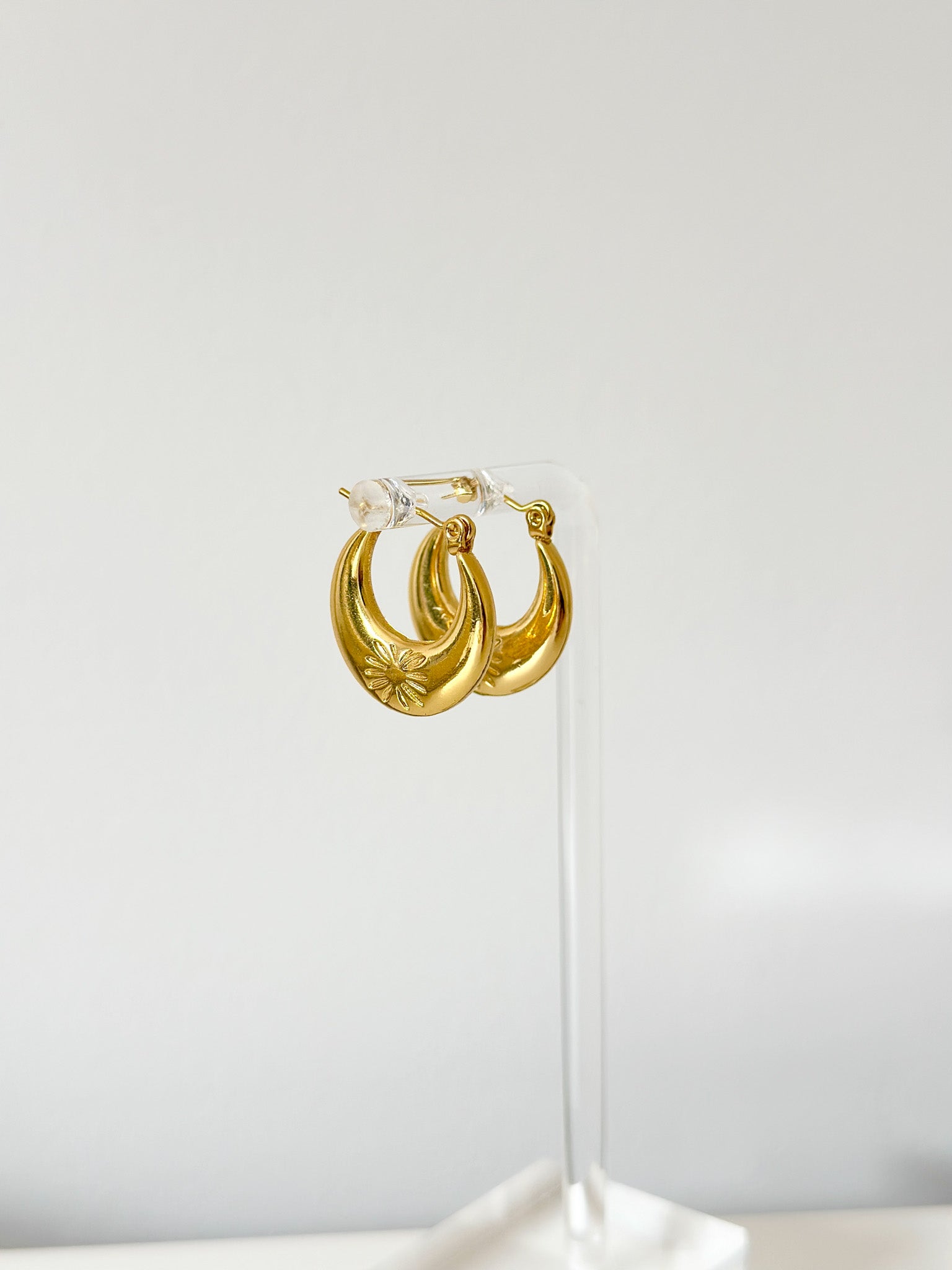 Sunburst Engraved - Jas | Hoop Earrings - Jas | Perfect On You