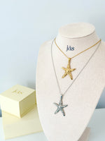 Textured Starfish Pendant Necklace - Jas | Gold & silver necklace - Jas | Perfect On You