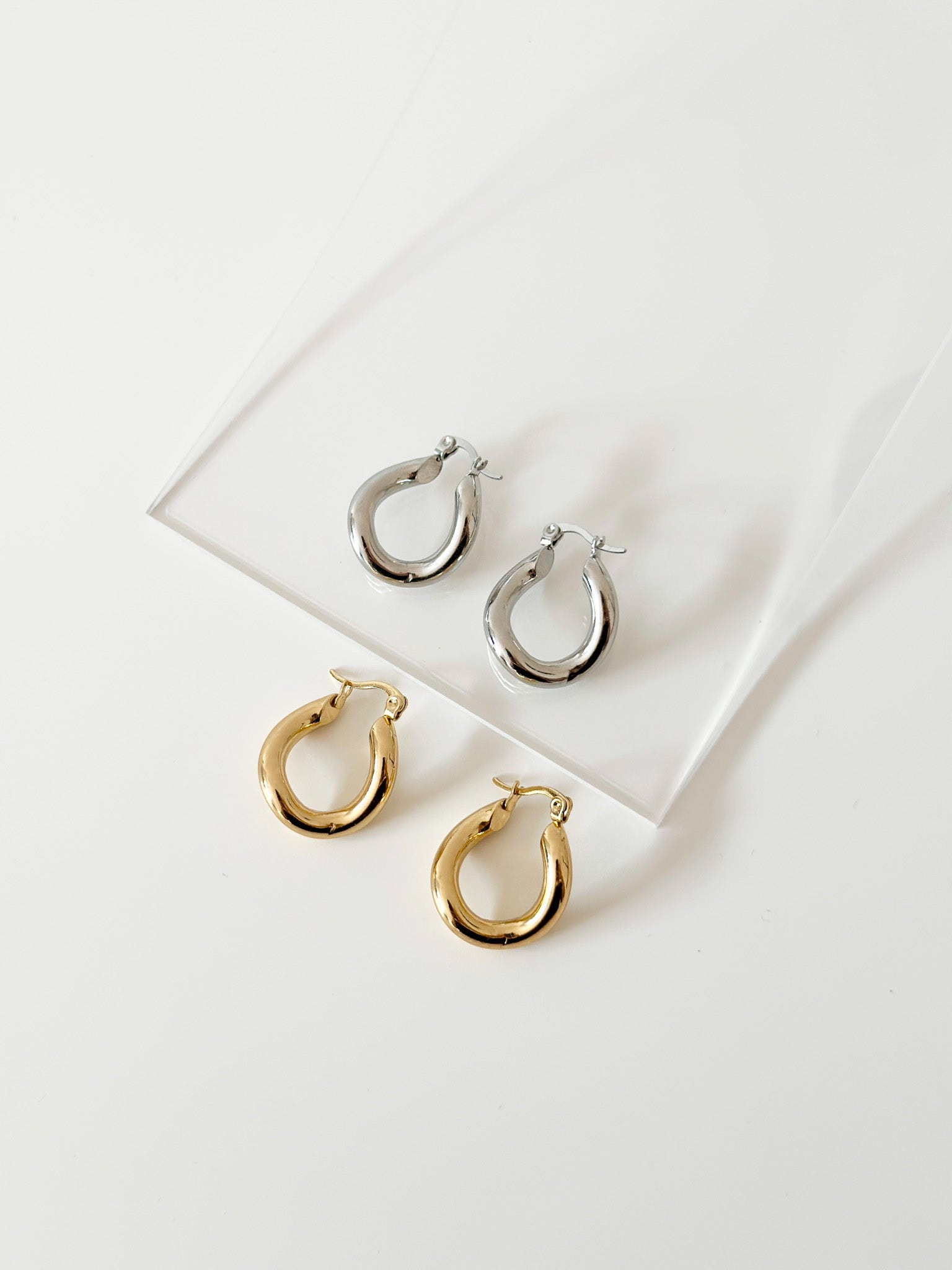 Twist Aura Earrings - Jas | Gold & Silver Earring - Jas | Perfect On You