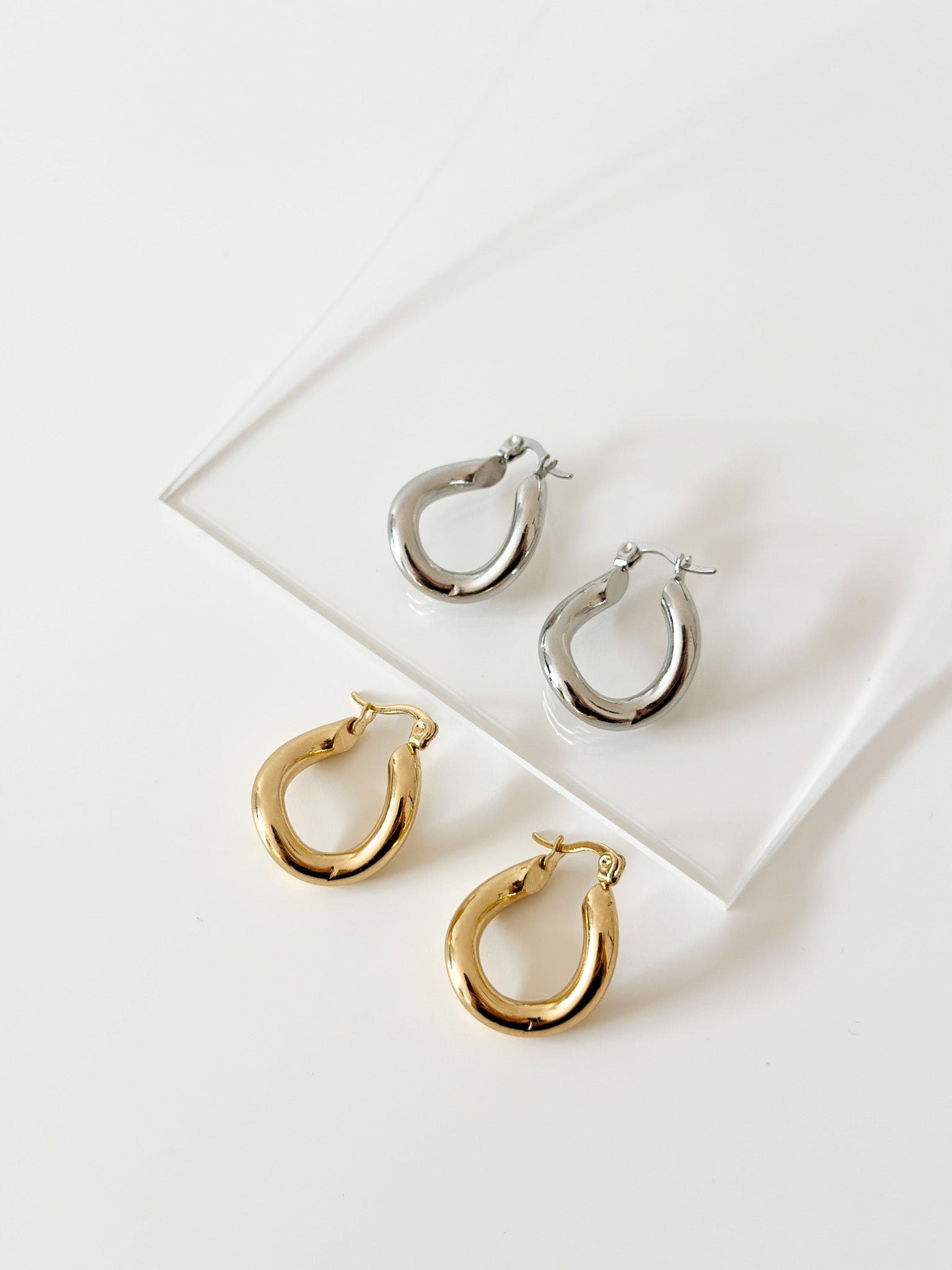 Twist Aura Earrings - Jas | Gold & Silver Earring - Jas | Perfect On You