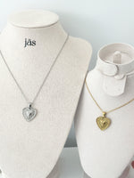 Vintage Heart Pendant Necklace - Jas | Gold & silver necklace - Jas | Perfect On You