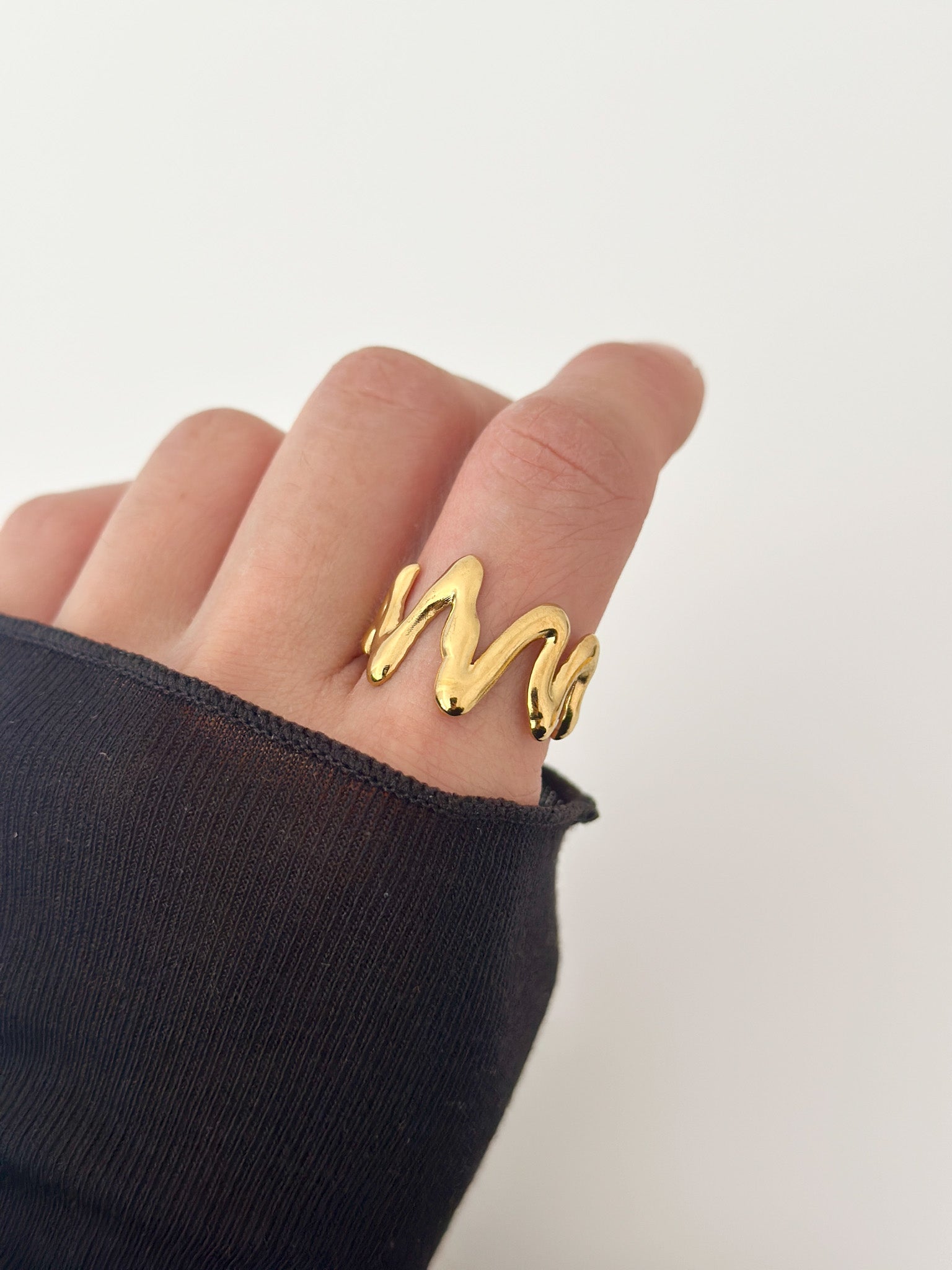 Wave Crest Ring - Jas | Gold Ring - Jas | Perfect On You