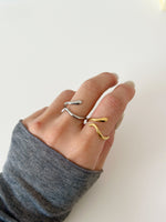Wave Duo Ring - Jas | Gold & silver ring - Jas | Perfect On You