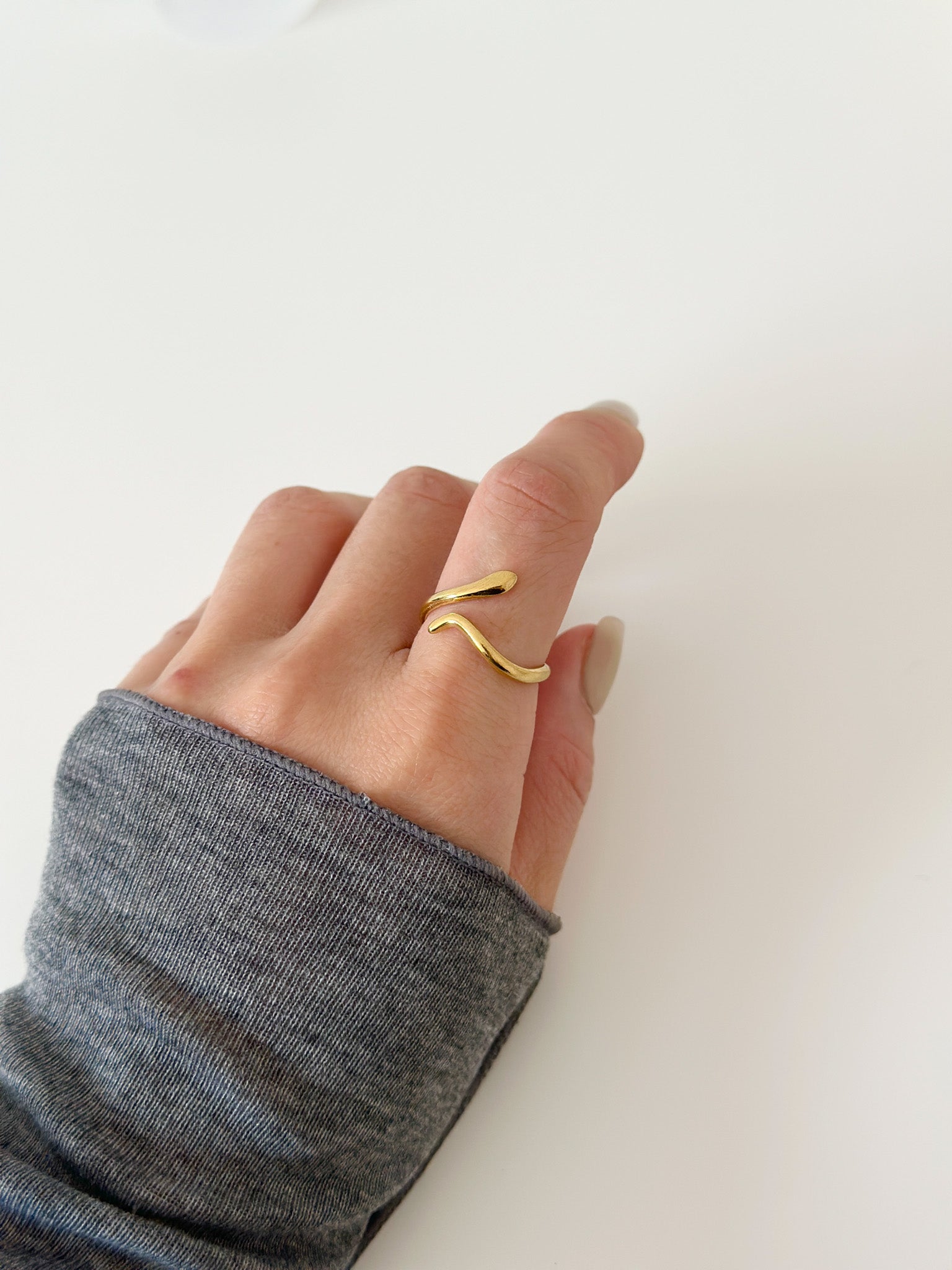 Wave Duo Ring - Jas | Gold & silver ring - Jas | Perfect On You