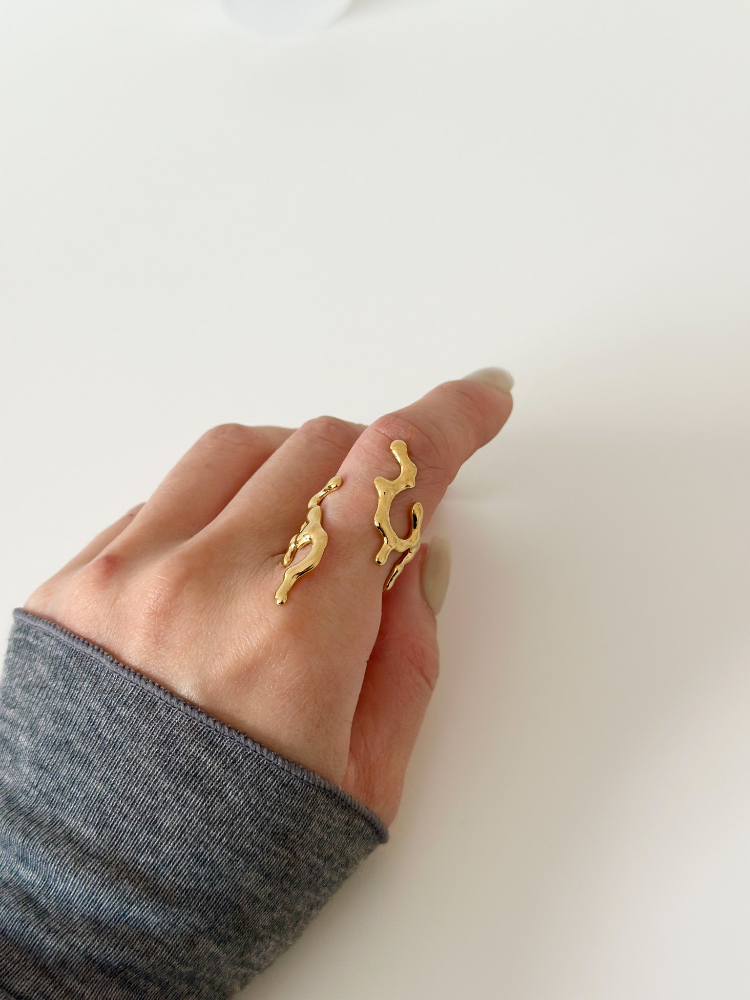 Wave Rhythm Ring - Jas | Gold & silver ring - Jas | Perfect On You