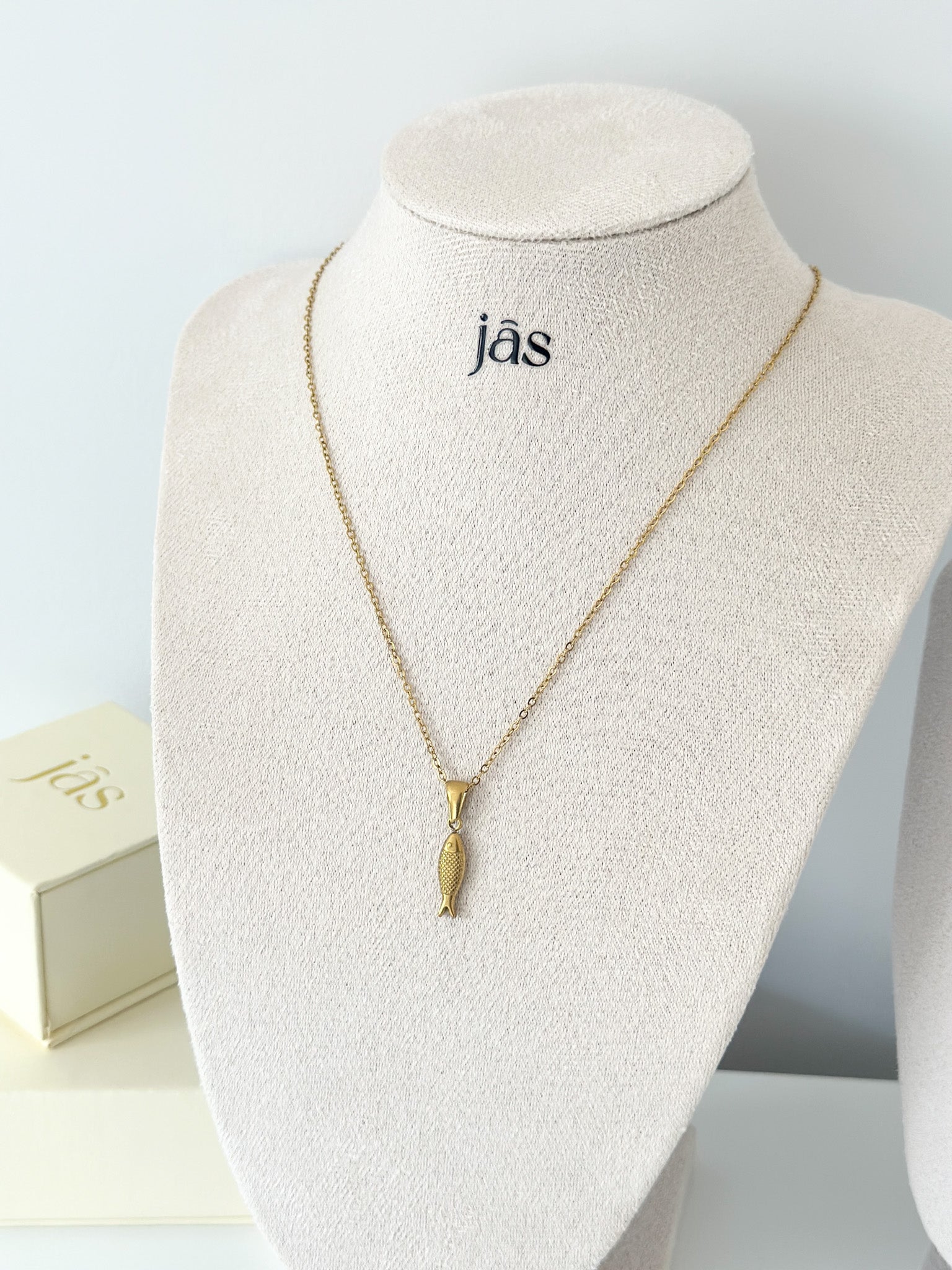 XIchthys Fish Symbol Necklace - Jas | Gold necklace - Jas | Perfect On You